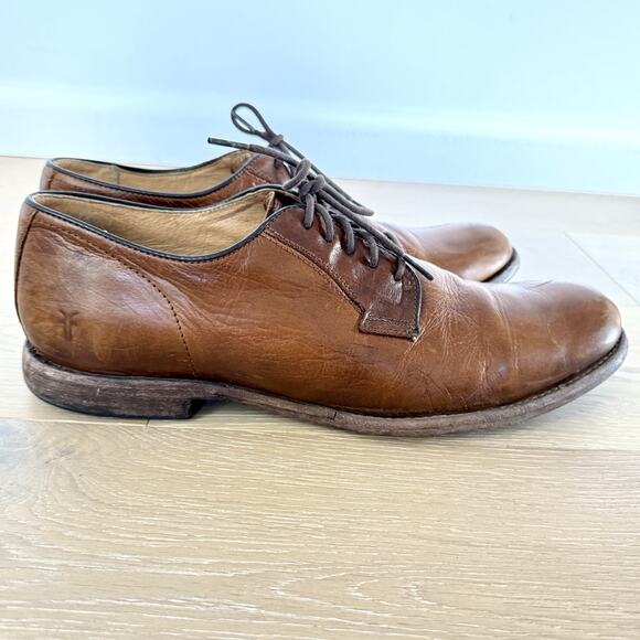 FRYE 84570 Leather Oxford Cognac Tan Dress Shoes Men\'s 13 D Academia Preppy main image 7